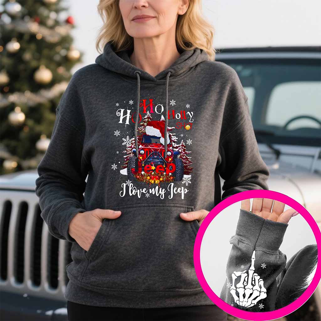 Ho Ho Holly Sh*t I Love My Jeep Funny Christmas Gifts T-Shirt Hoodie Supler Store