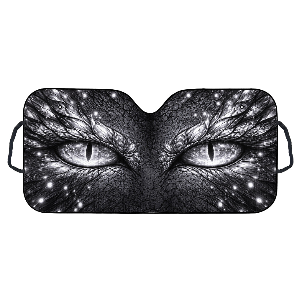 Jeep Dragon Eyes Fantasy Auto Sunshade - Gray