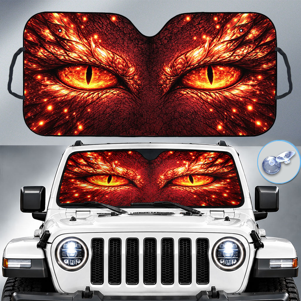Jeep Dragon Eyes Fantasy Auto Sunshade - Mockup-1