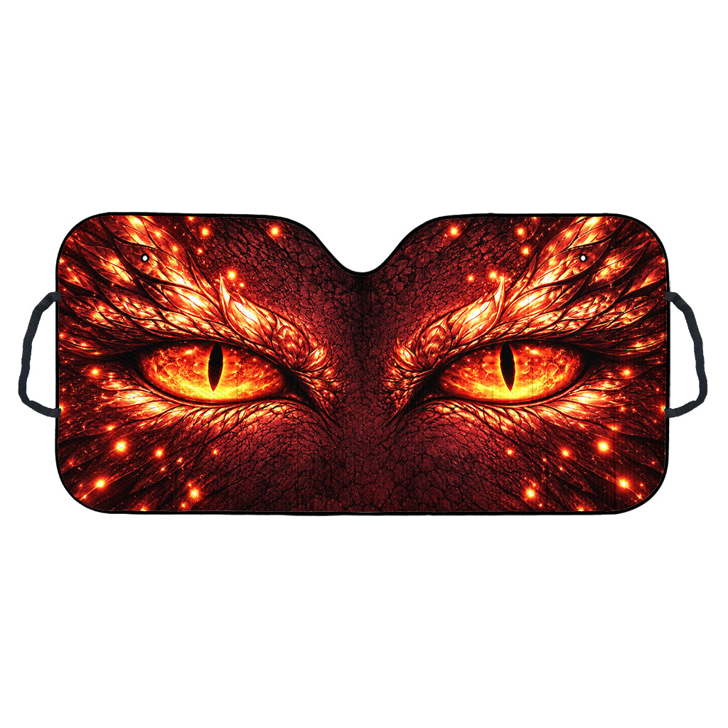 Jeep Dragon Eyes Fantasy Auto Sunshade - Red
