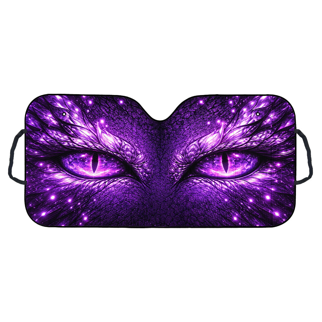 Jeep Dragon Eyes Fantasy Auto Sunshade - Purple