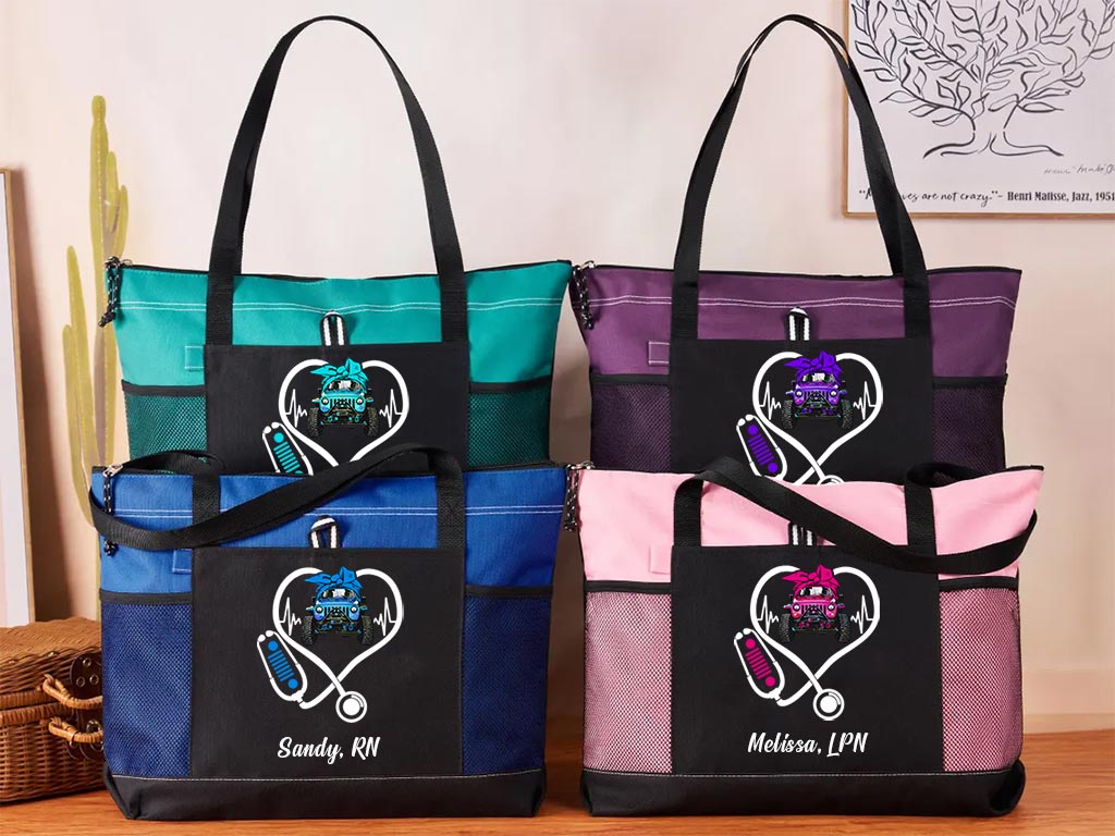 Personalized Jeep Nurse Tote Bag Supler Store